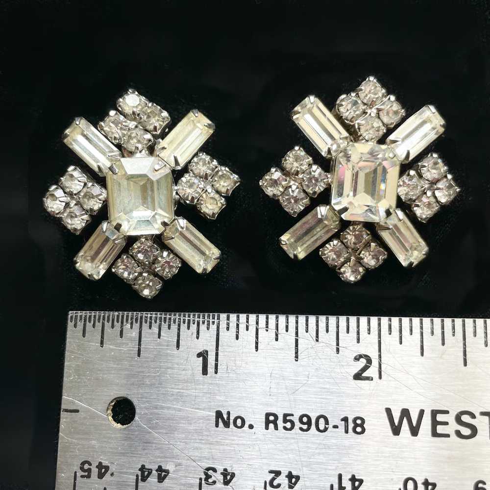 Vintage Statement Rhinestone Earrings, MCM Sparkl… - image 8