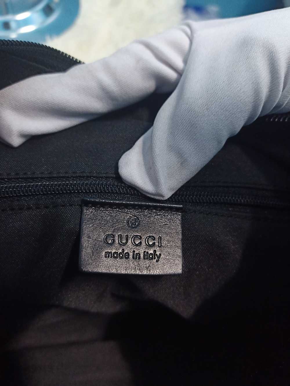 Gucci 2000s Grey Monogram Gold Hardware Shoulder Bag · INTO
