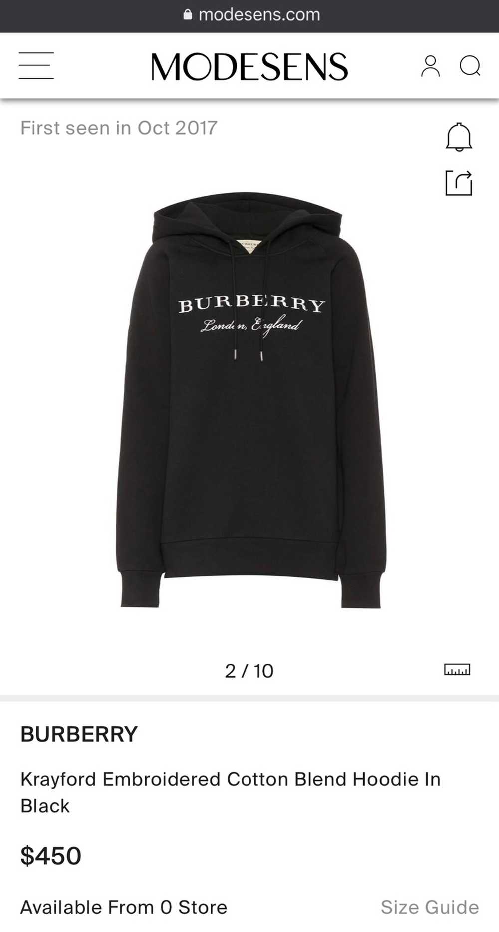 Burberry Burberry Krayford Embroidered Logo Hoodie - image 2