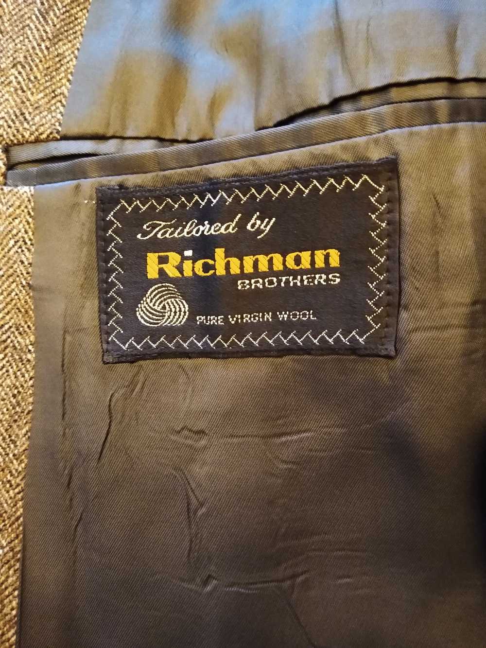 Vintage Vintage 60's Richman Brothers Herringbone… - image 6