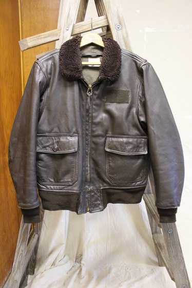 USN G1 Leather Flight Jacket  Men's Goatskin Leather Jacket