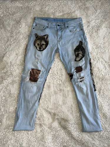 Homemade Monarch wolf jeans