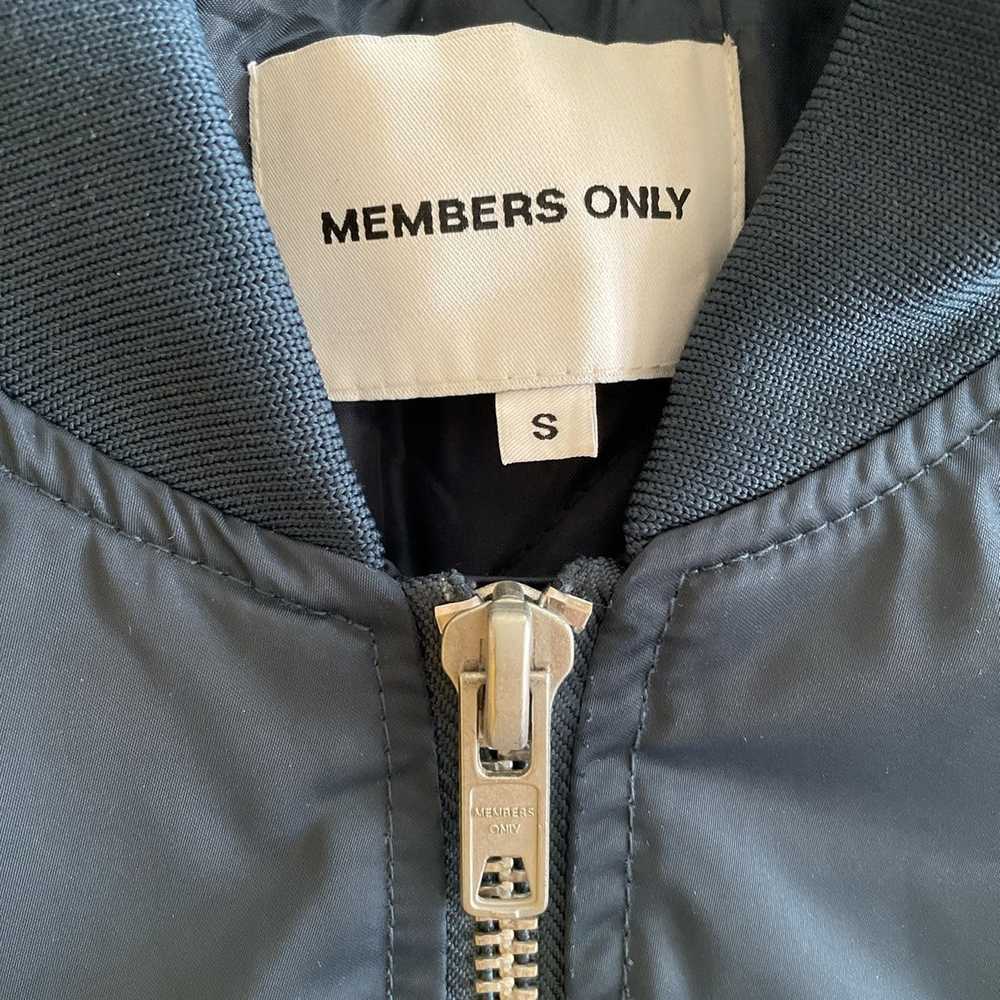 Members Only Members Only Navy Elongated Bomber - image 2