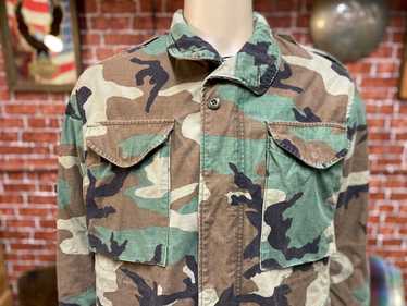 80's M-65 field cold weather jacket camouflage fa… - image 1