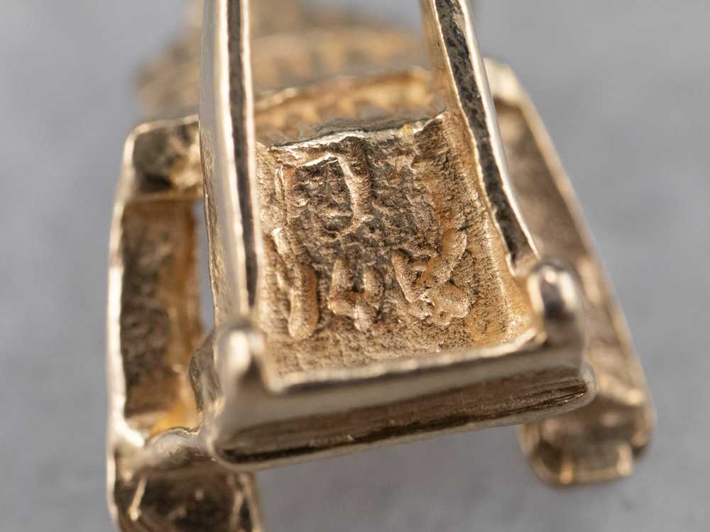 Vintage Gold Adirondack Chair Charm - image 6