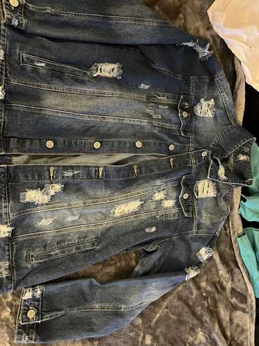 Vintage Vintage Distressed Jean Jacket Size 3xl - image 1