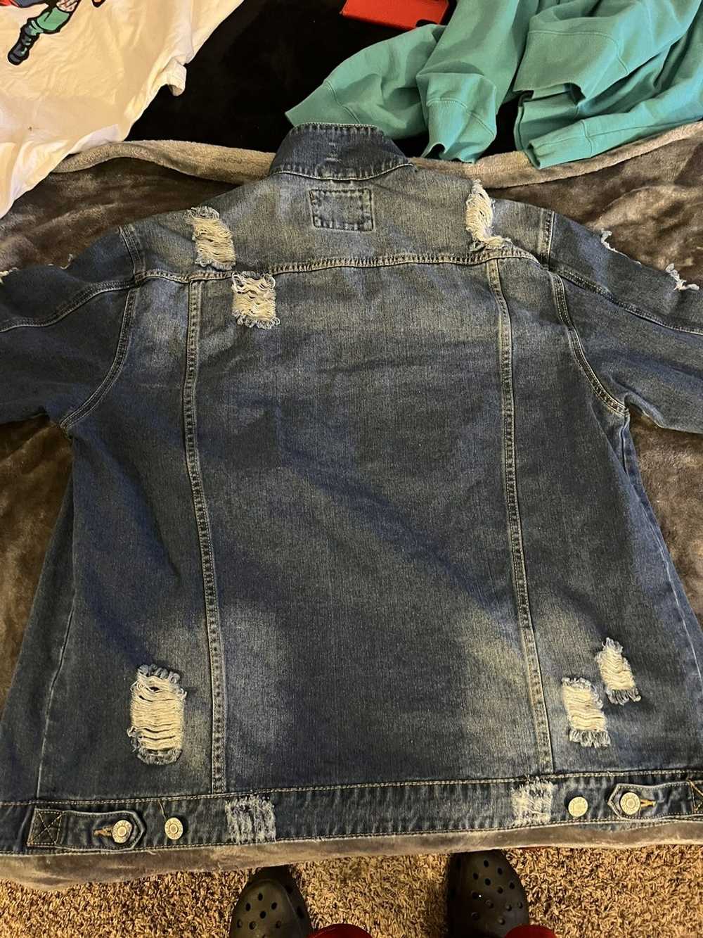 Vintage Vintage Distressed Jean Jacket Size 3xl - image 2