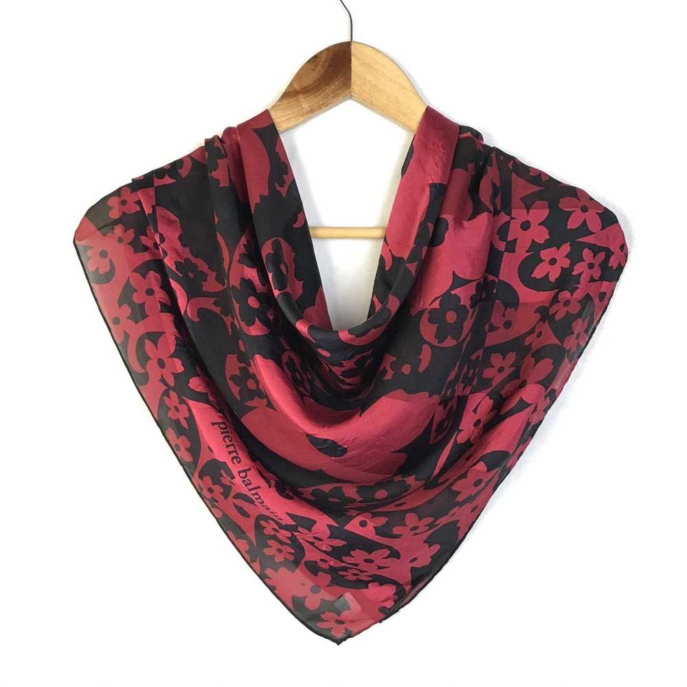 Pierre Balmain Pierre Balmain silk scarf babushka… - image 3