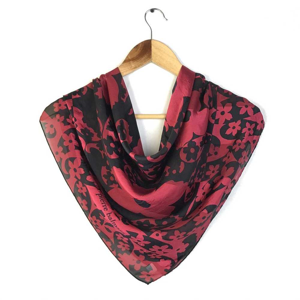 Pierre Balmain Pierre Balmain silk scarf babushka… - image 7