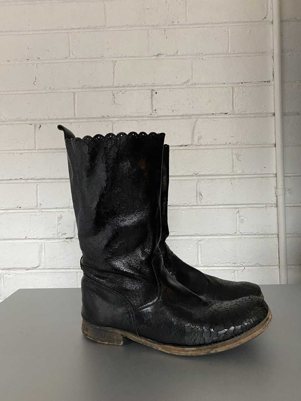 Undercover **Rare** Undercover Crackle Boots - image 2