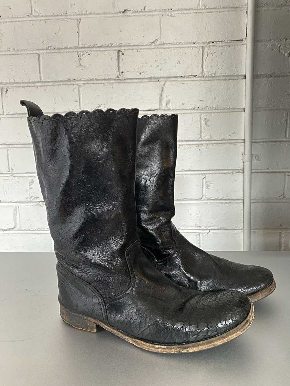 Undercover **Rare** Undercover Crackle Boots - image 4