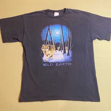 Vintage 90s single stitch wolf tee - image 1