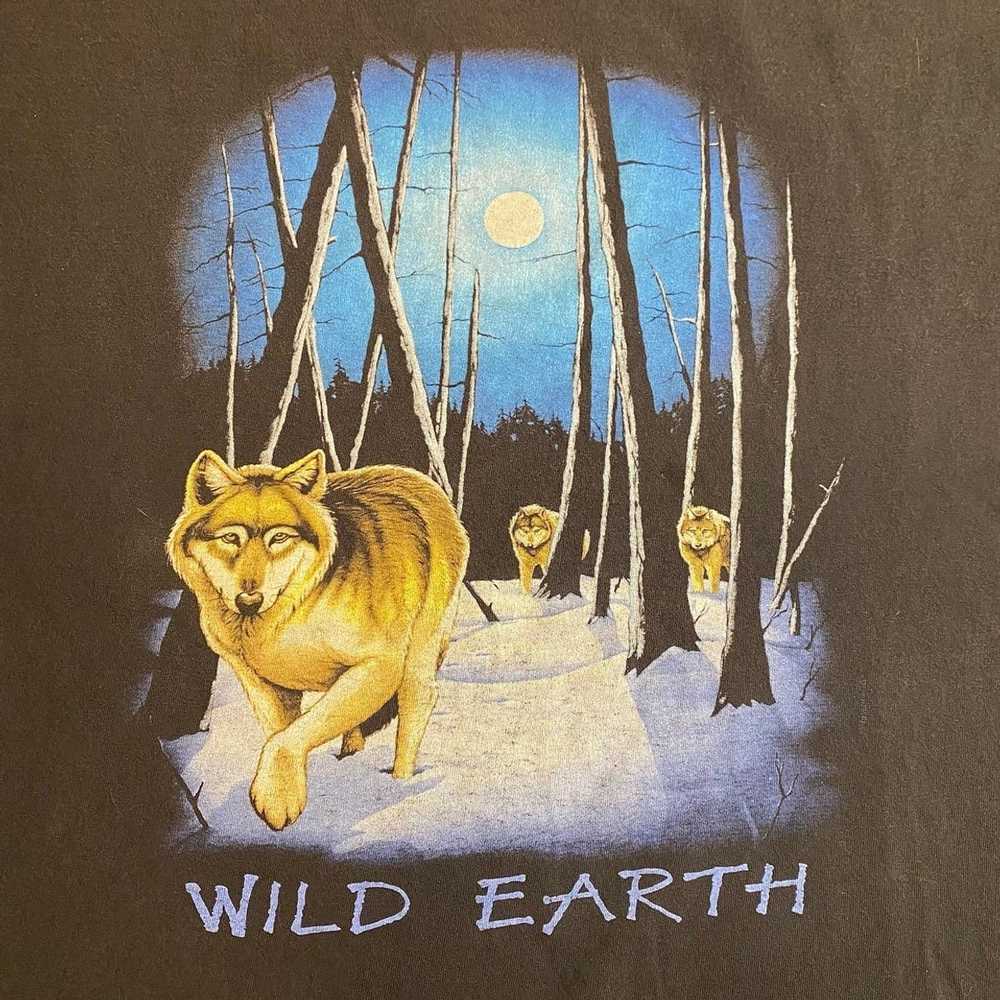 Vintage 90s single stitch wolf tee - image 2