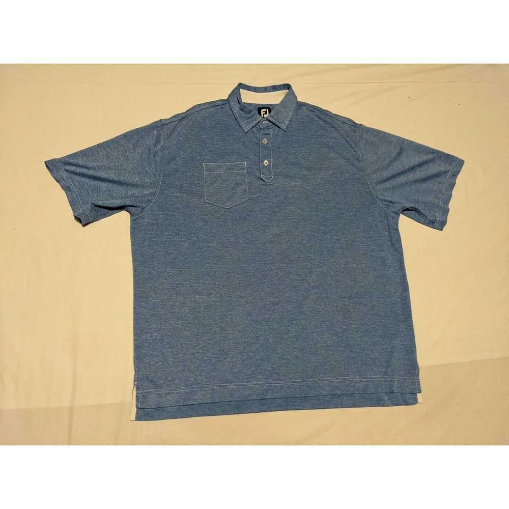 Footjoy FootJoy Men's Golf Polo Shirt - Sky Blue … - image 1