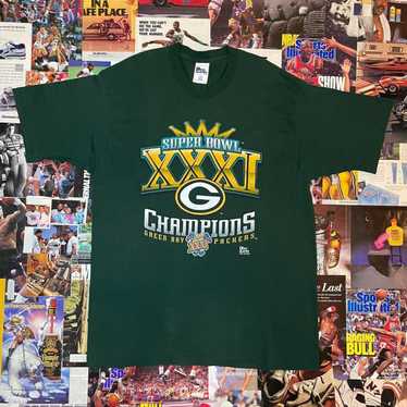 VINTAGE SUPER BOWL XXXI GREEN BAY PACKERS 35 NEW ENGLAND PATS 21 XLT-Shirt  NWOT