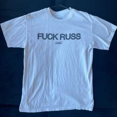 Gnarcotic Gnarcotic “FUCK RUSS” Iconic White Tee - image 1