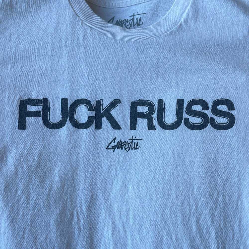 Gnarcotic Gnarcotic “FUCK RUSS” Iconic White Tee - image 2