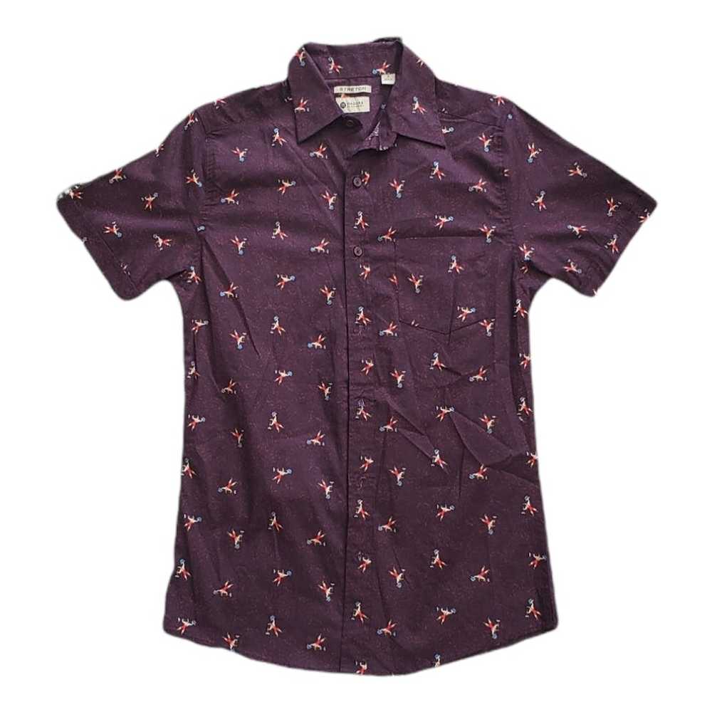 Haggar Haggar Weightlifter Print Button Down Shir… - image 1