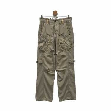 Vintage NIKE Cargo Pants, Wide Leg Baggy Pants Drawstring Parachute Army  Trousers, Hip Hop Khaki Rip Stop 