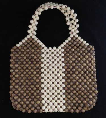 1960s Dayne Taylor Wooden Bead Purse