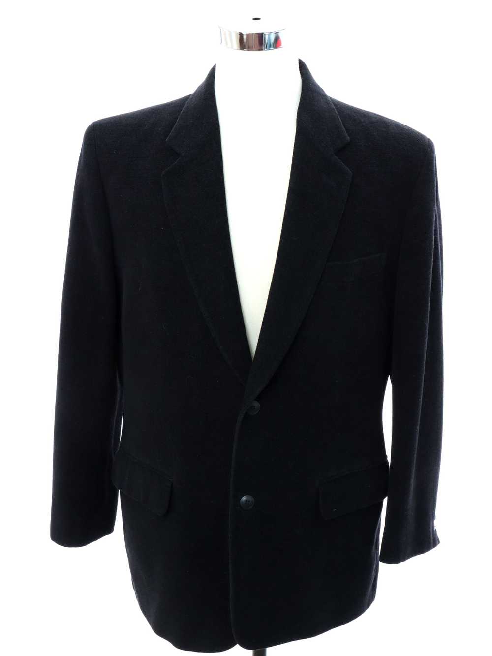 1990's Claiborne Mens Black Wool Blazer Sport Coa… - image 1