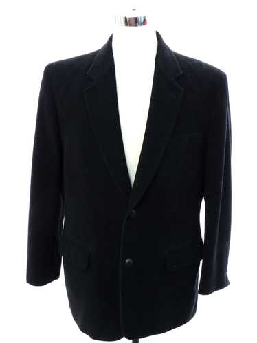 1990's Claiborne Mens Black Wool Blazer Sport Coat