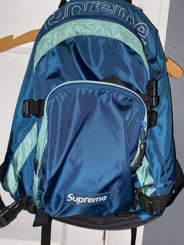 Supreme Puffer Backpack Blue Paisley FW22 Water Resistant Pertex Poly 30L  New