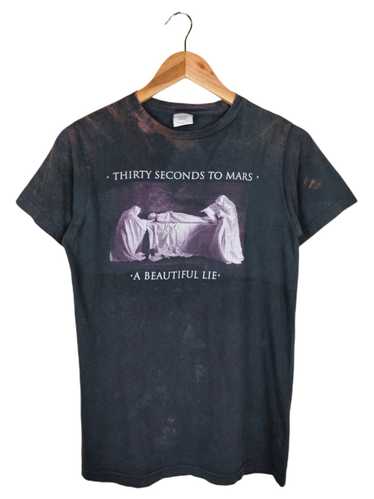 Band Tees Thirty Second To Mars Acid Wash Shirt - image 1