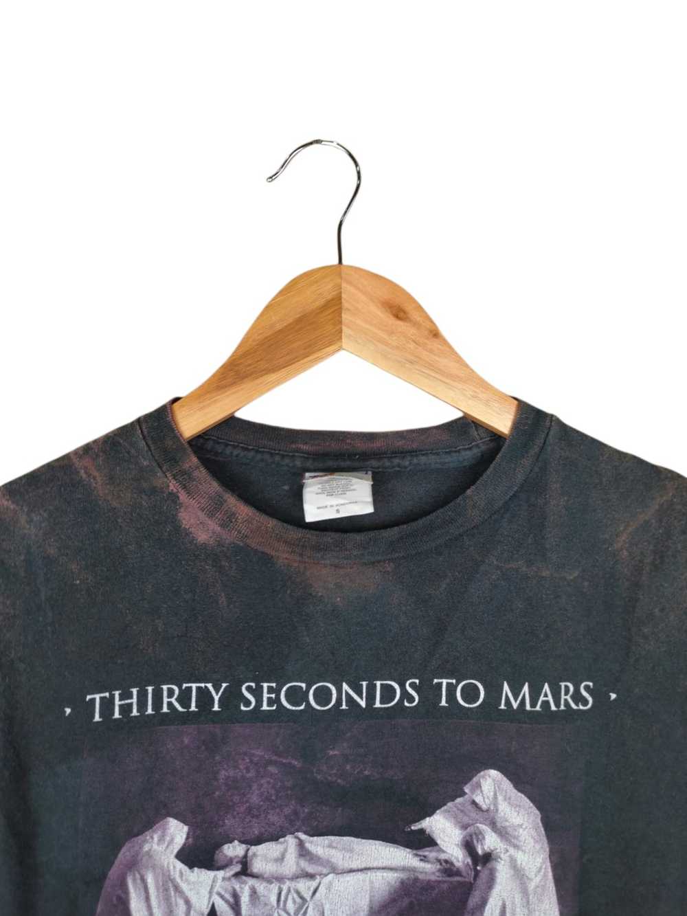 Band Tees Thirty Second To Mars Acid Wash Shirt - image 2