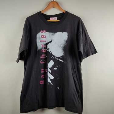 2004 ビンテージ◎Ray Charles 映画 プロモ Tシャツ 黒 LGKVTGTEE - T