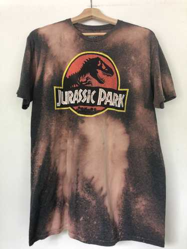 Streetwear × Vintage Jurassic Park Custom Bleach T