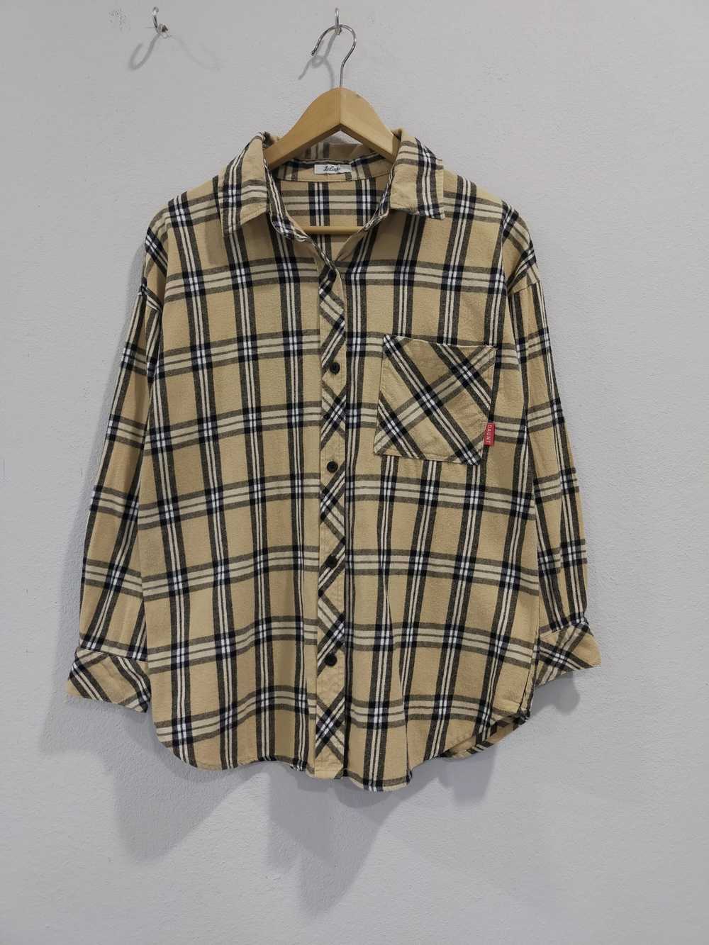 Flannel × Japanese Brand LUTIQUE CHECKERED PLAID … - image 2