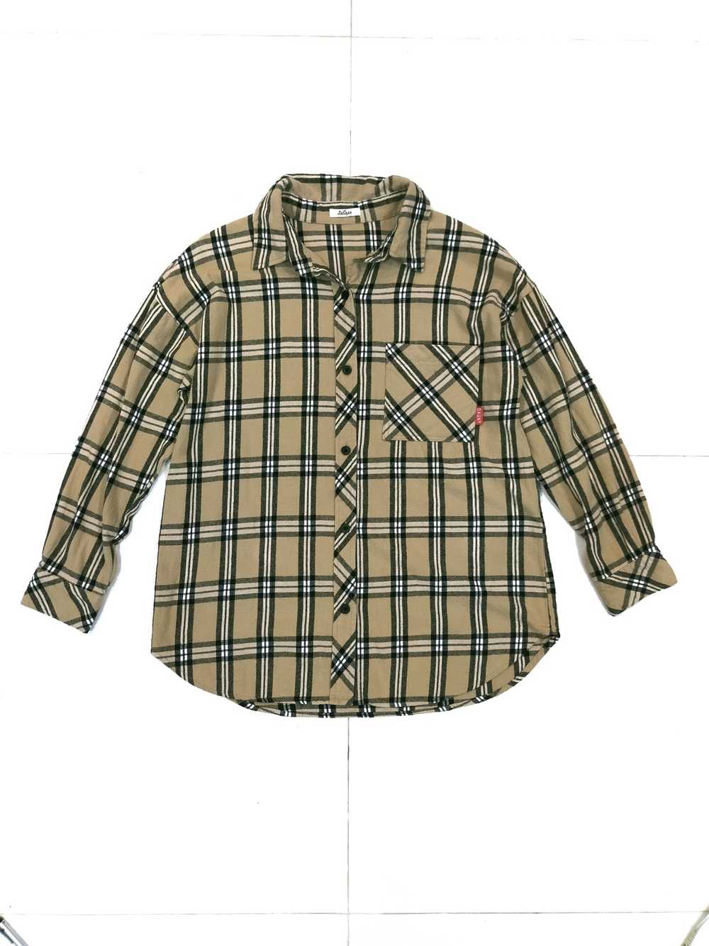 Flannel × Japanese Brand LUTIQUE CHECKERED PLAID … - image 3