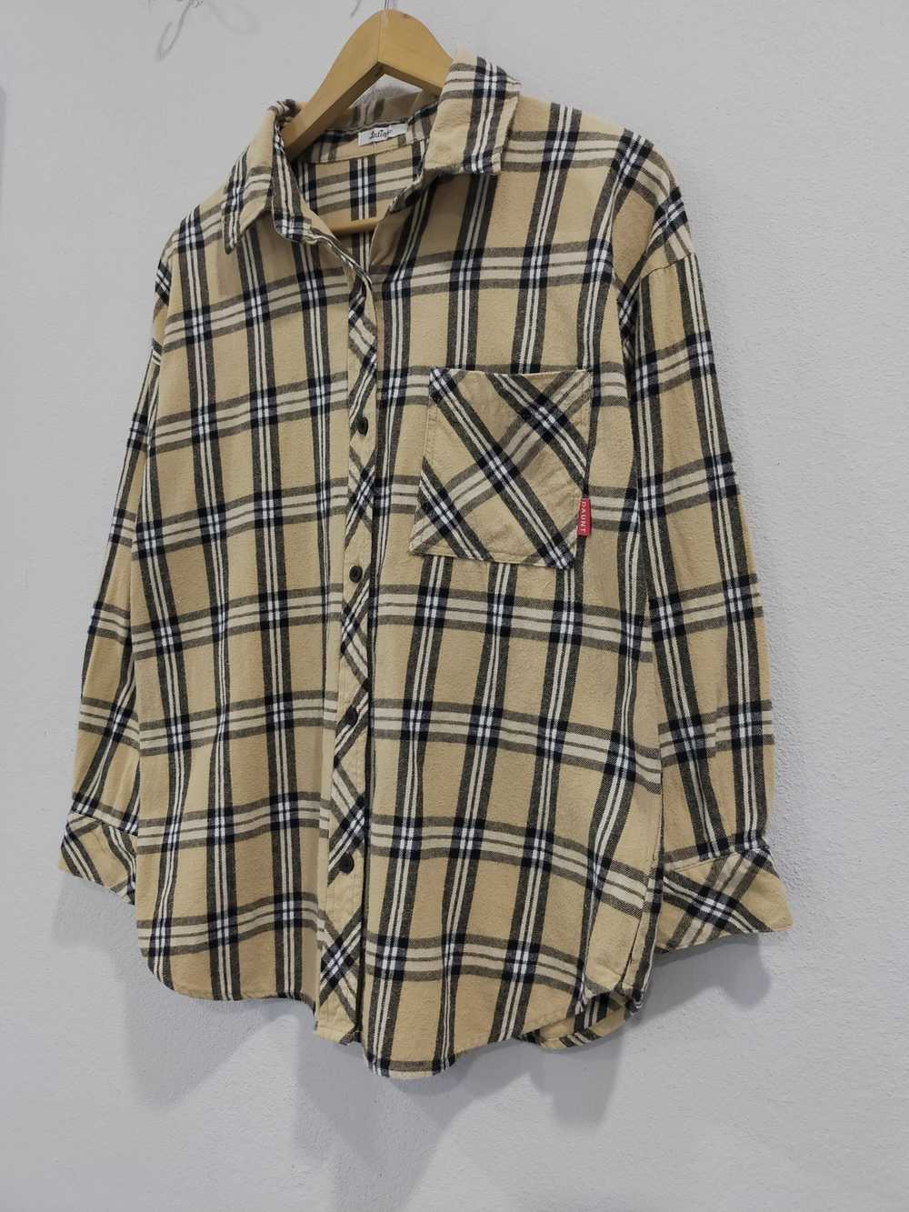 Flannel × Japanese Brand LUTIQUE CHECKERED PLAID … - image 7