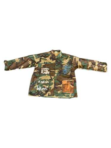 Custom × Vintage custom made camo military jacket