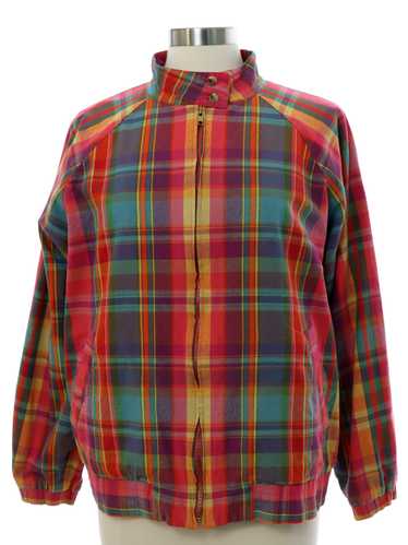 1980's Talbots Womens Preppy Plaid Cotton Jacket