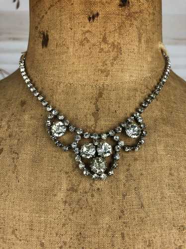 Original Vintage 1940s 40s Paste Diamanté Necklace