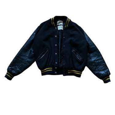 Multi Patch Mixed Leather Varsity Jacket – Wardrobe Collectr