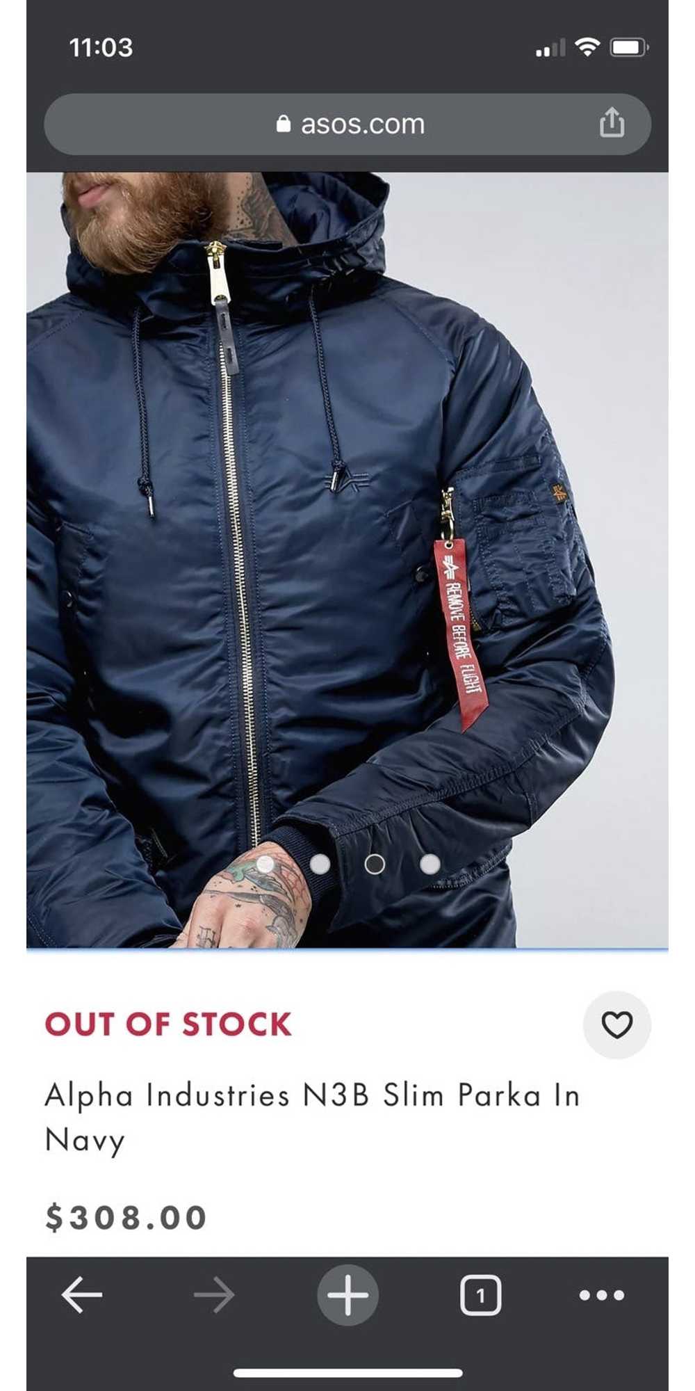 Alpha Industries N3B slim fit parka - image 7