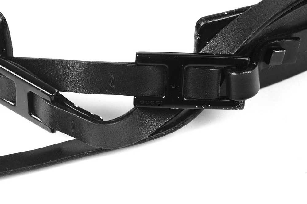 Gucci Adjustable Unisex Detailed Leather Belt - image 5