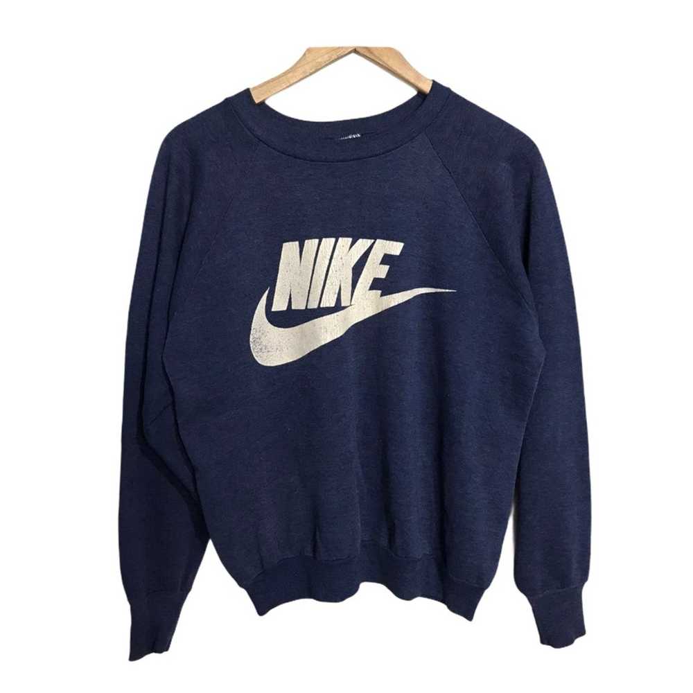 Nike Vintage rare 70s big swoosh logo nike crewneck - Gem