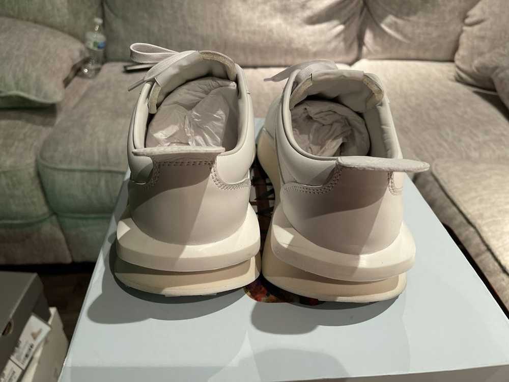 Lanvin White Painted Leather Nappa Bumpr Sneaker - image 4