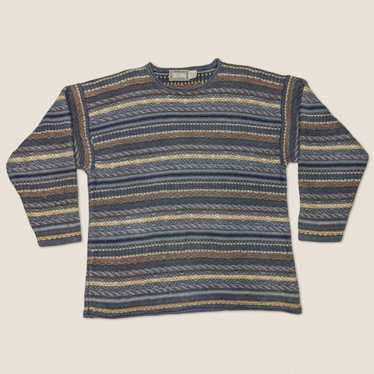 Vintage Vintage Grandpa Dad Sweater Concrete stri… - image 1