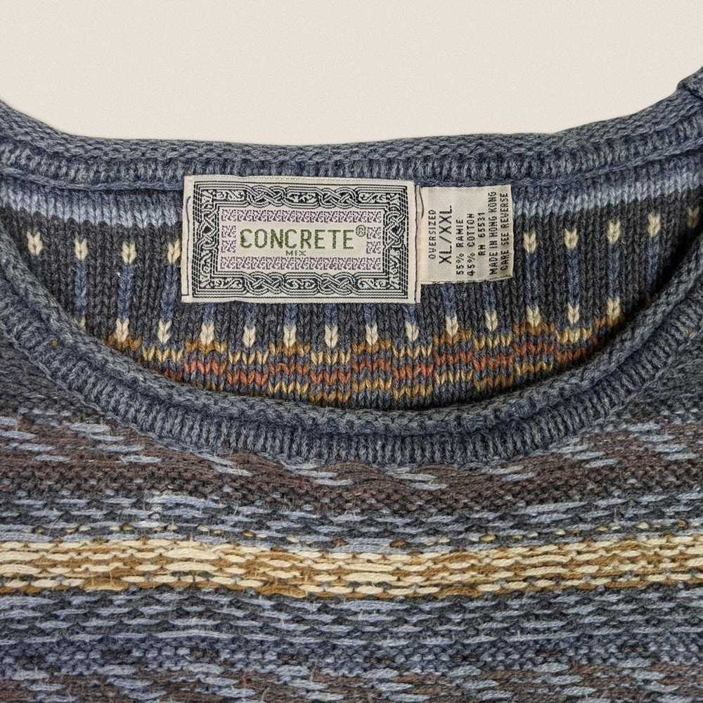 Vintage Vintage Grandpa Dad Sweater Concrete stri… - image 3