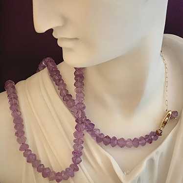 Bonnie - 14 Kt Gold Amethyst Necklace