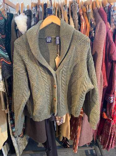 Vintage Gap Green Wool Cardigan