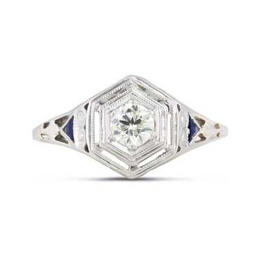 Bailey’s Estate Art Deco Solitaire Diamond Ring - image 1