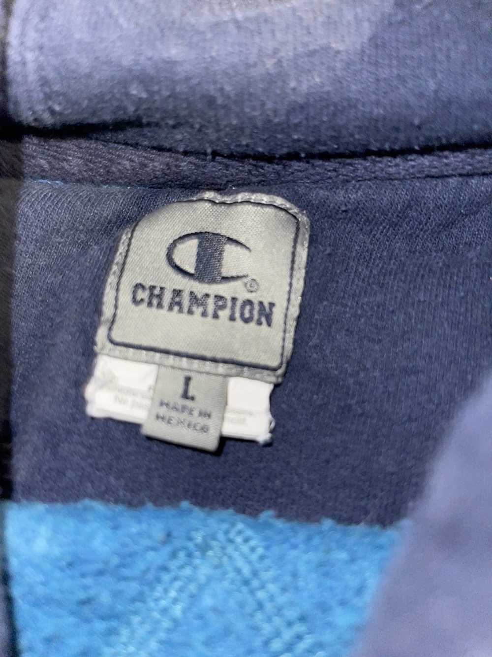 Champion Champion faded hoodie teal distressed 19… - image 2