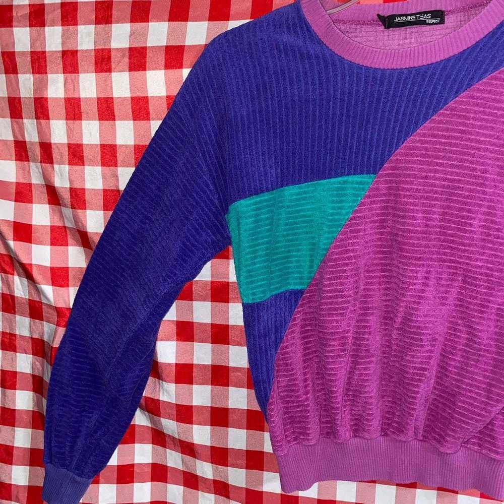 Streetwear × Vintage Vintage 80s Terry cloth swea… - image 2