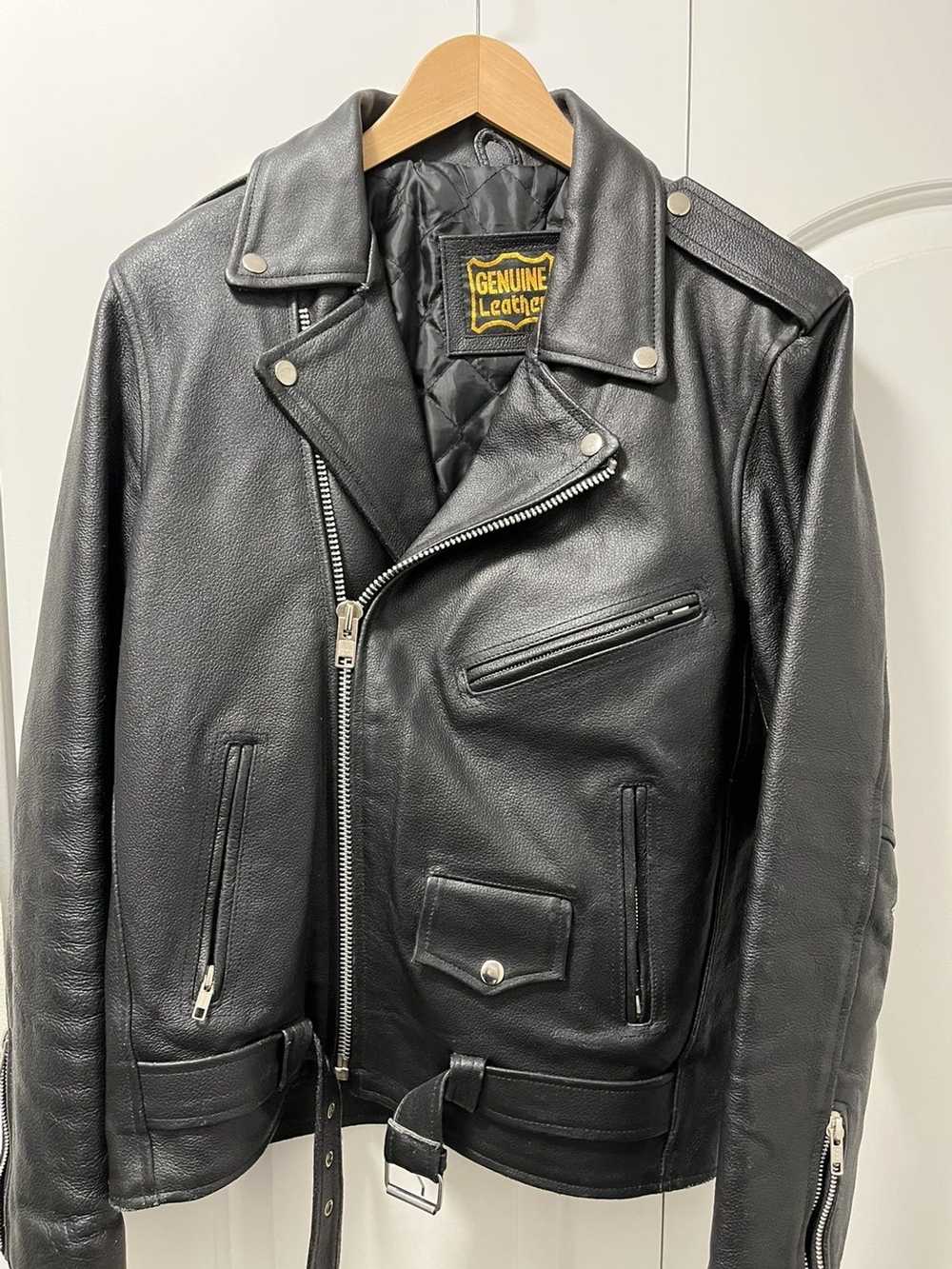 Genuine Leather Genuine Leather Motorcycle Jacket… - image 1